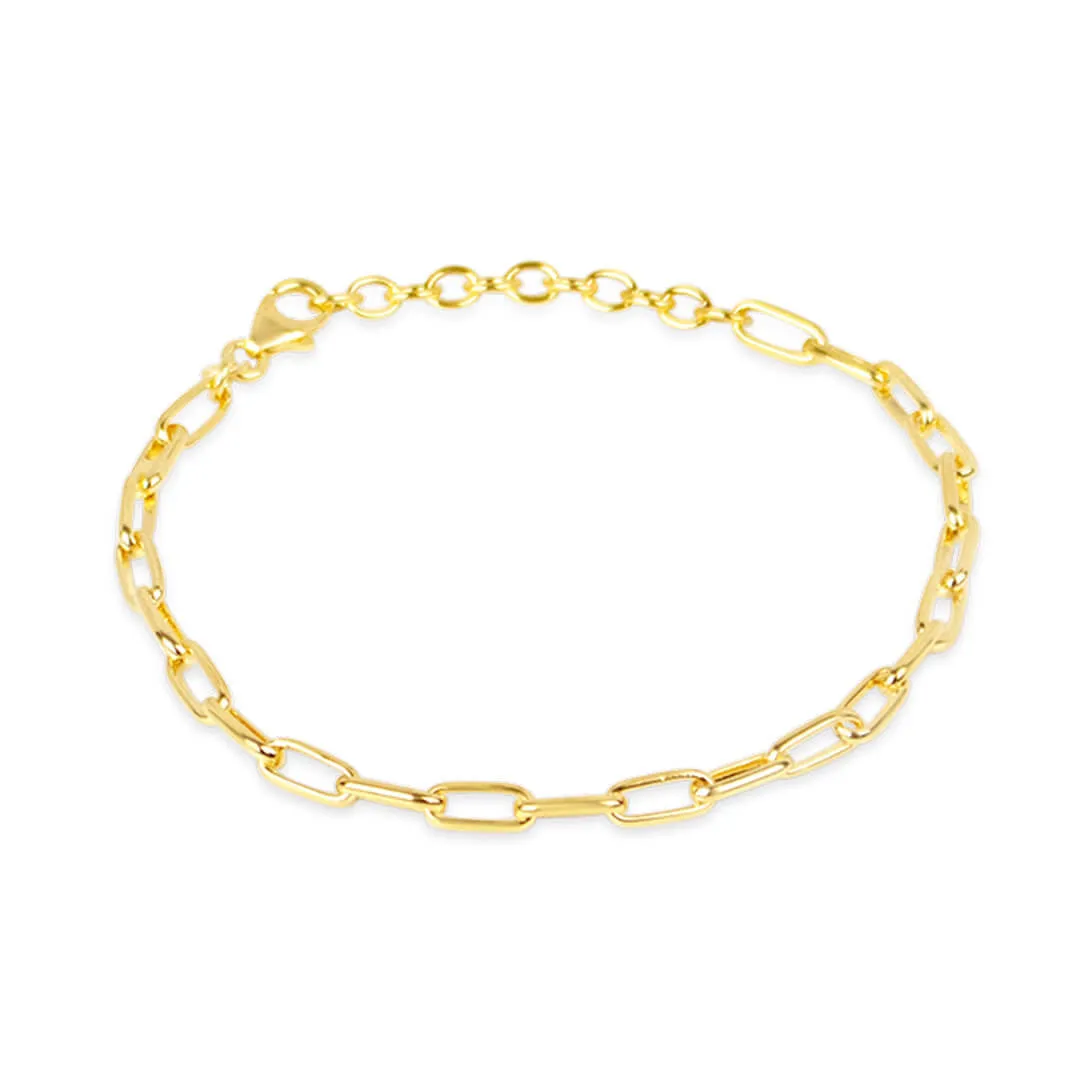 Men's Paperclip Chain Bracelet | Gold