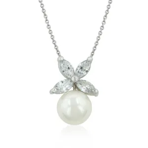 Misty Flower Pearl Pendant