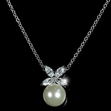 Misty Flower Pearl Pendant