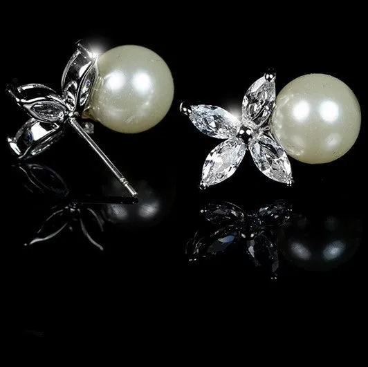 Misty Freshwater Pearl Stud Earrings