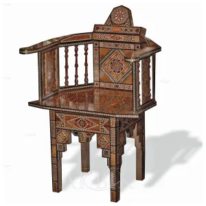 Mosaic Marquetry Levantine Armchair