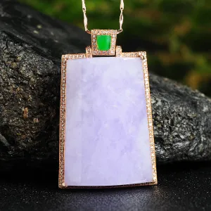 Natural Jade Pendant Jadeite Gold Pendant PT23