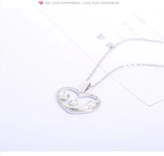 Necklace Pendant Setting Blank 7.5mm 1pc 2.0g 925 Sterling Silver Heart Shape Base for 1 Pearl Bead CZ Semi Mount Wholesale Available