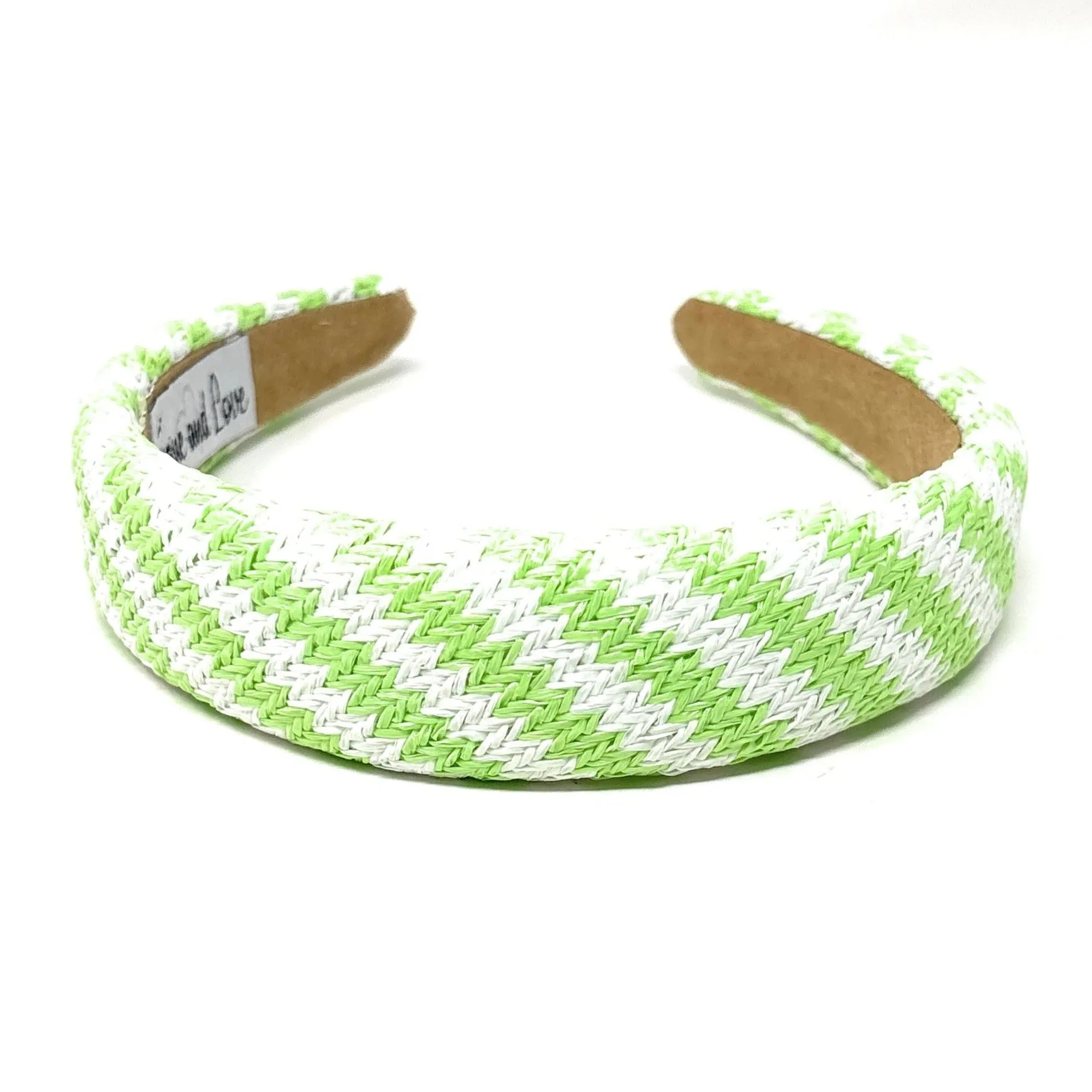 Neon Green Raffia Baroque Headband