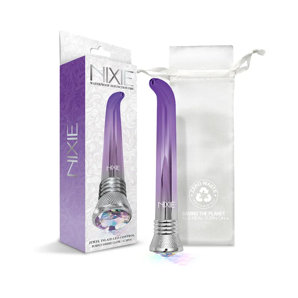 Nixie Waterproof 10-function G-spot Vibe - Purple Ombre Glow