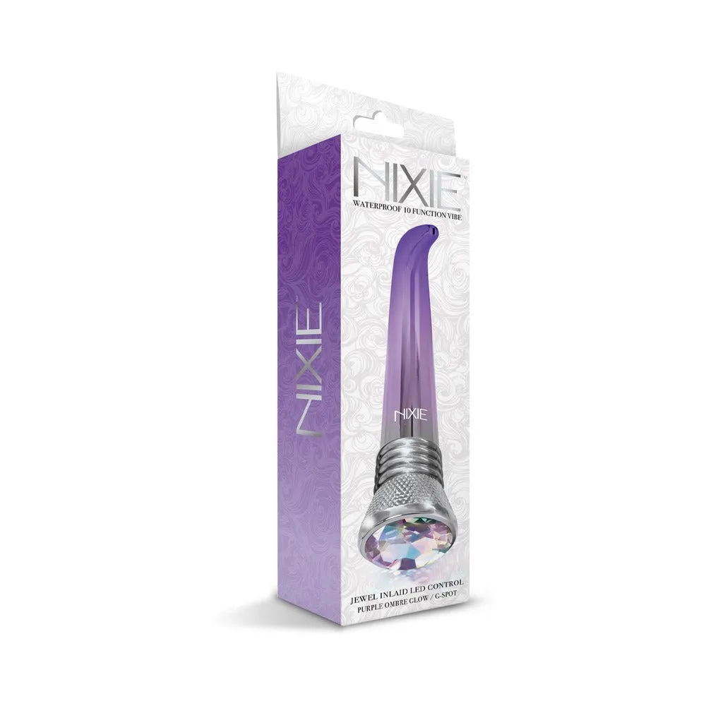 Nixie Waterproof 10-function G-spot Vibe - Purple Ombre Glow