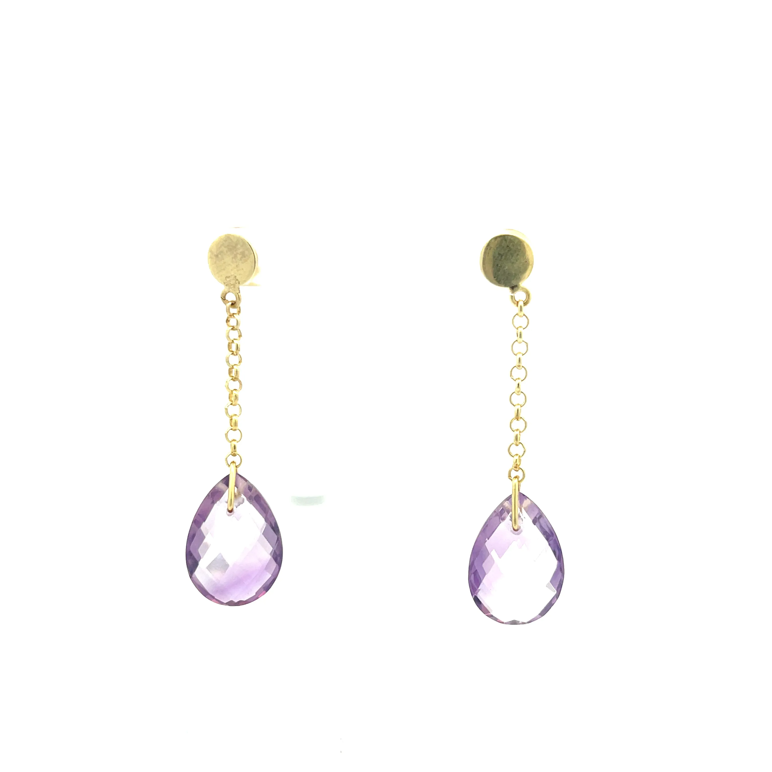 Noa Amethyst Earrings, Gold Vermeil