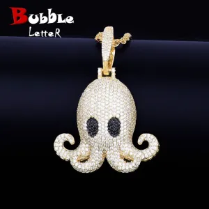 Octopus Pendants Bling Cubic Zircon Jewelry