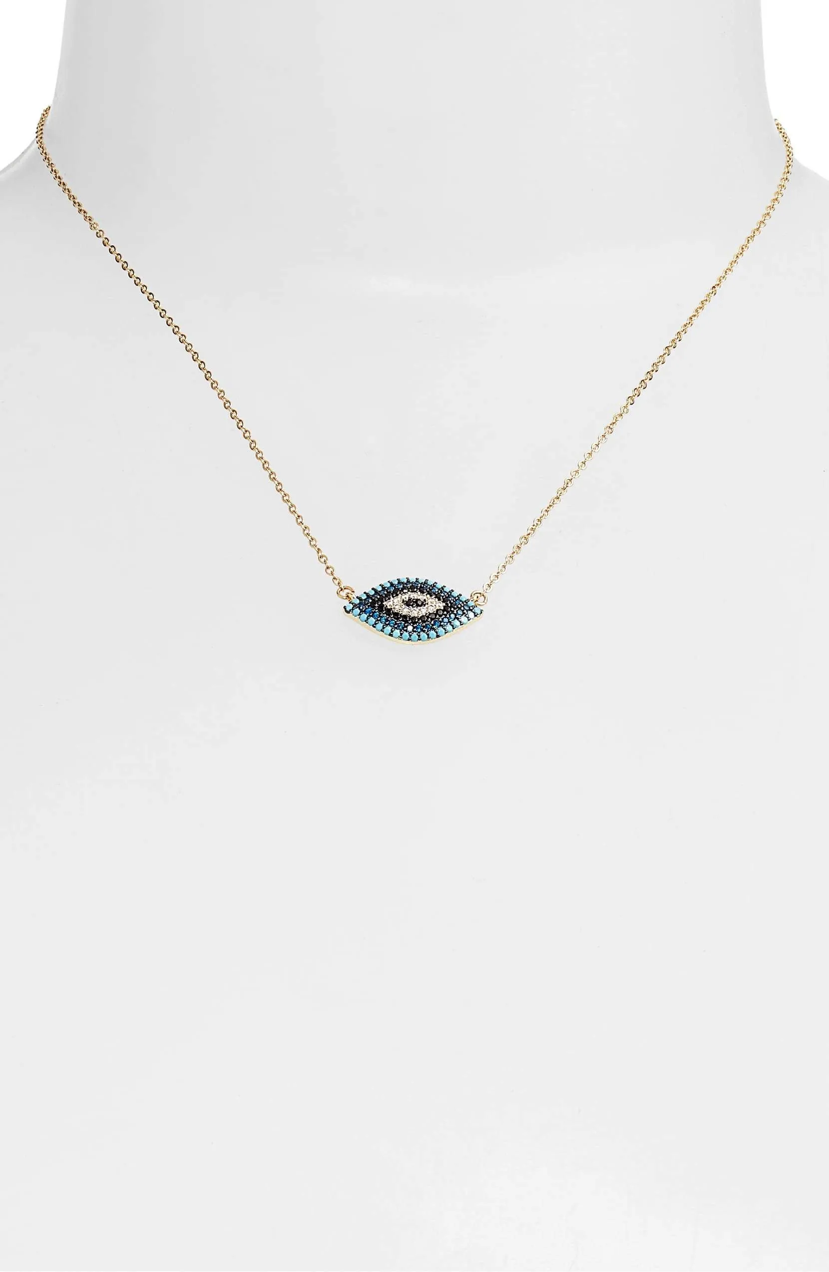 Pave Evil Eye Necklace