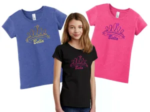 Personalized Princess Crown Girls Top