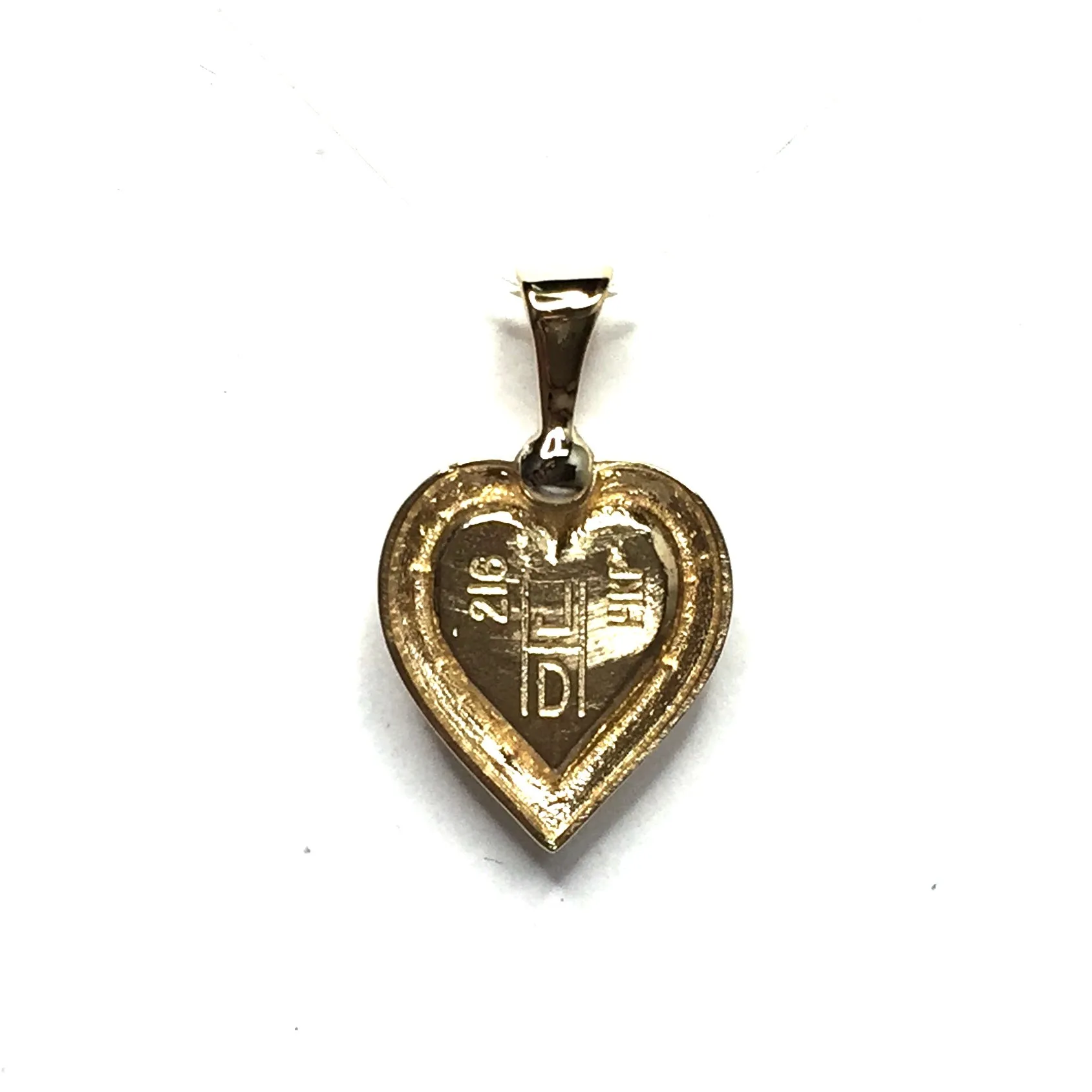 Pietersite heart shape inlaid .02ctw diamond pendant