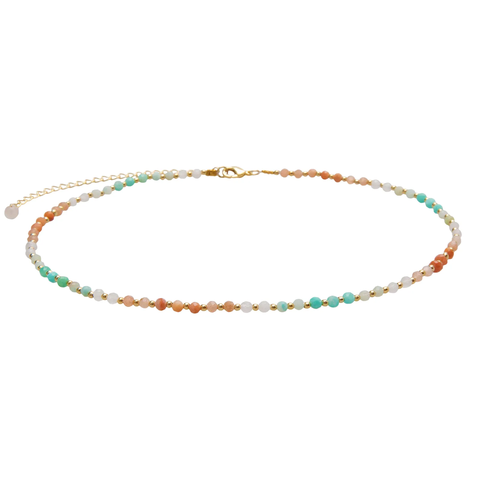 Positive Energy 3mm Healing   Circles in the Sand Necklace Stack