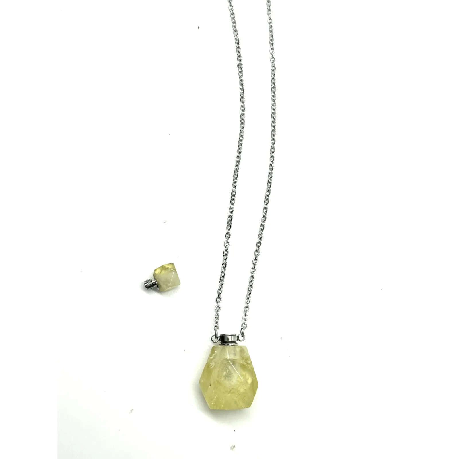 Potion Bottle Necklace: Lemon Quartz