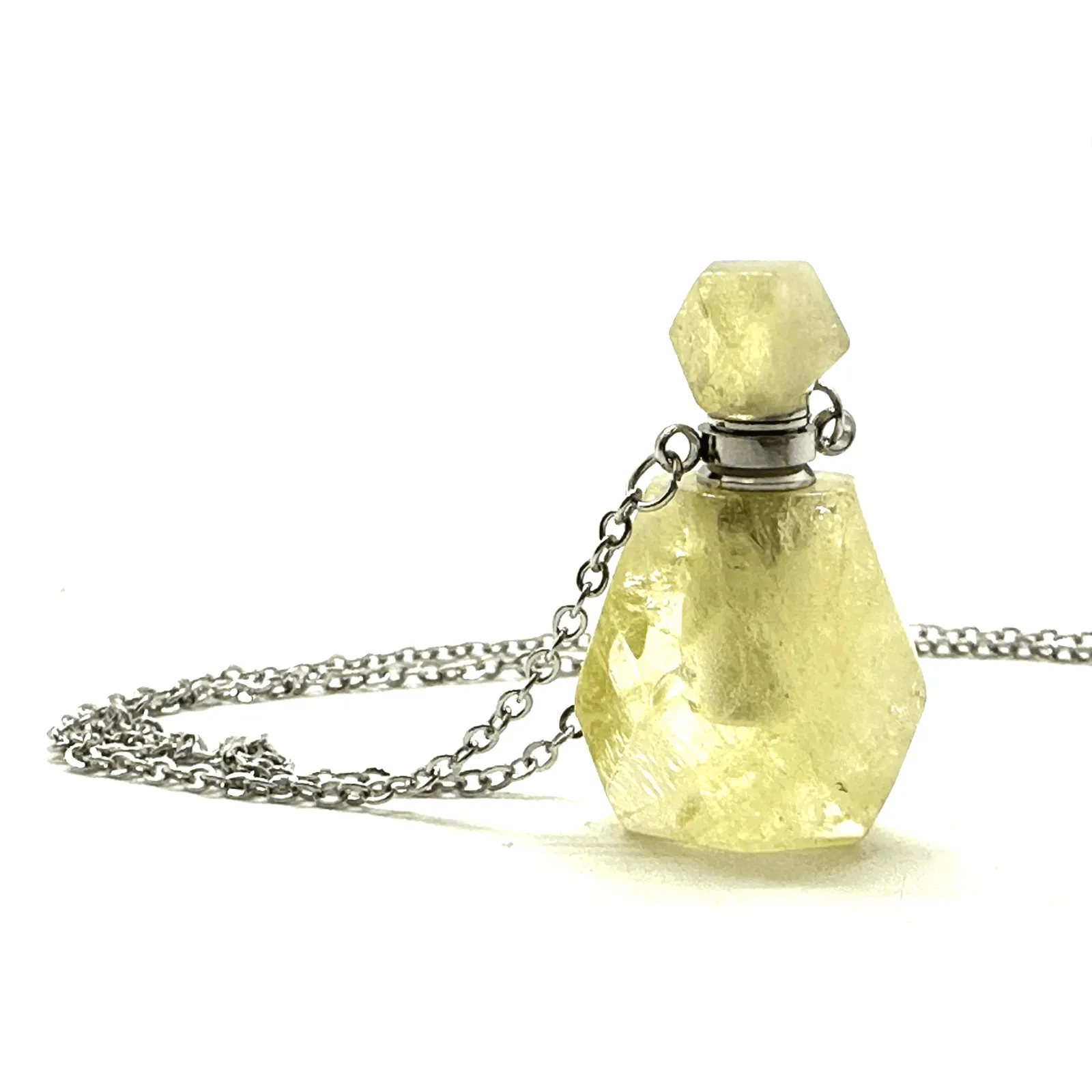 Potion Bottle Necklace: Lemon Quartz