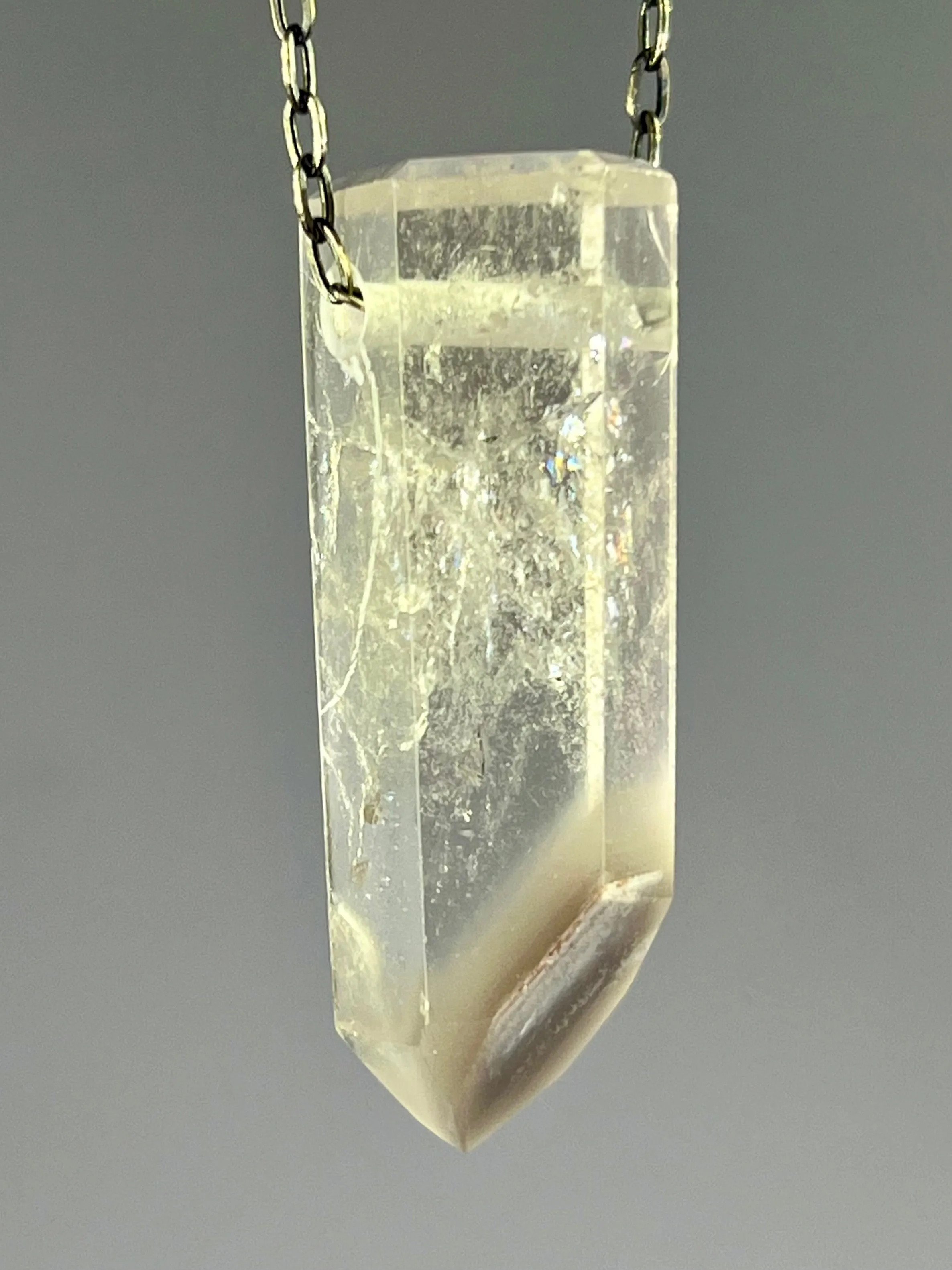 Quartz with Lithium inclusions Crystal Necklace