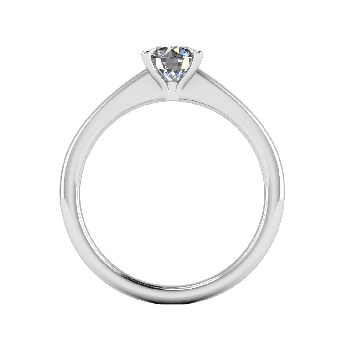 "Quinn" Solitaire Round Brilliant Cut Diamond Engagement Ring SSRB29