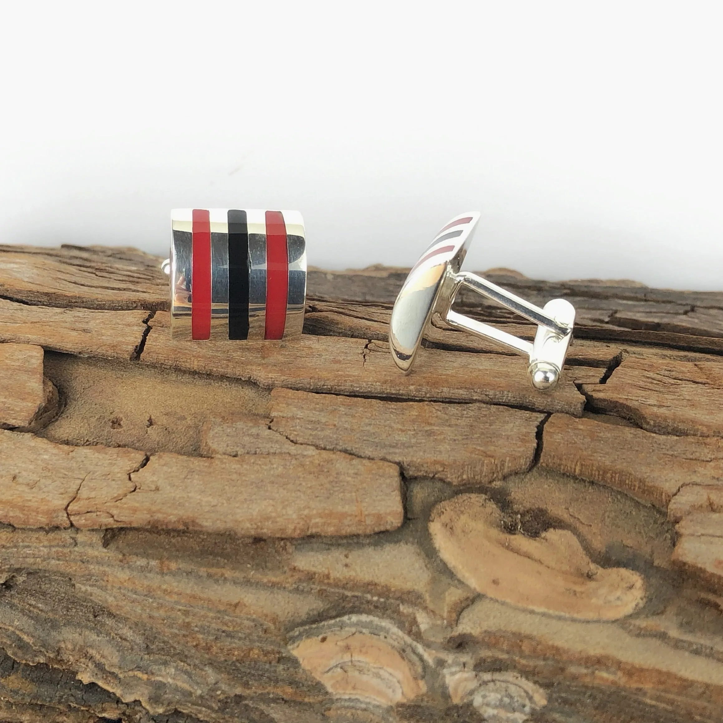 Racing Stripes Cufflinks - SCFL149