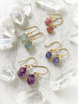 Raw Natural Gemstone Dangles