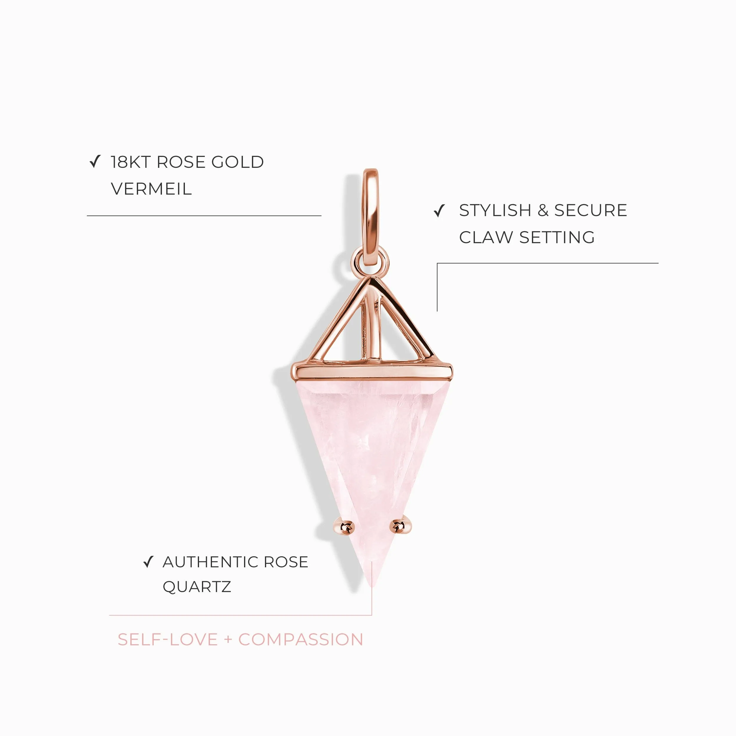 Rose Quartz Charm - Heroine