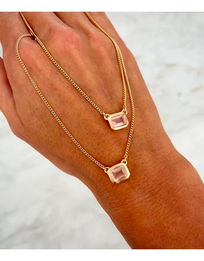 Rose Quartz Deco Necklace