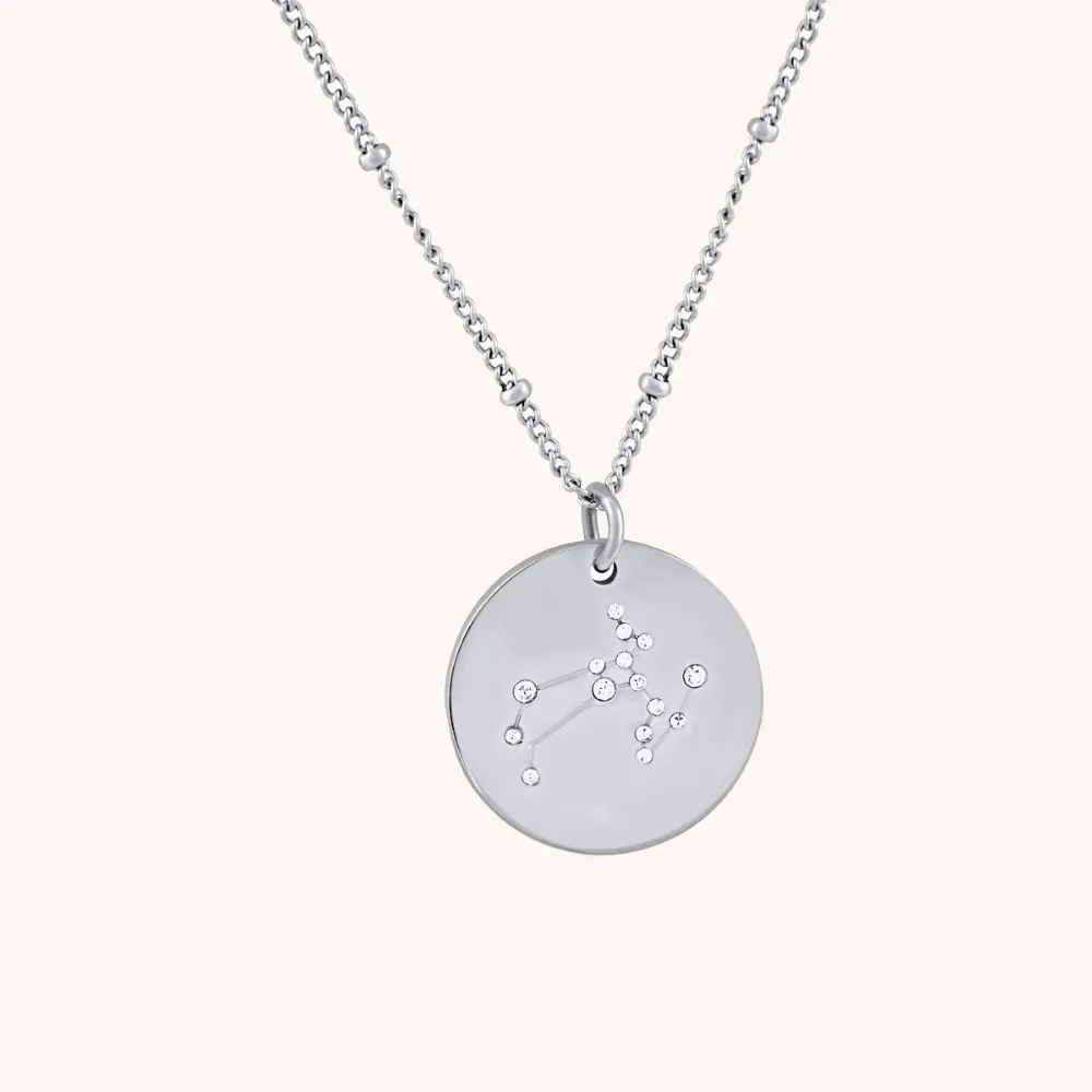 Sagittarius Silver Zodiac Necklace