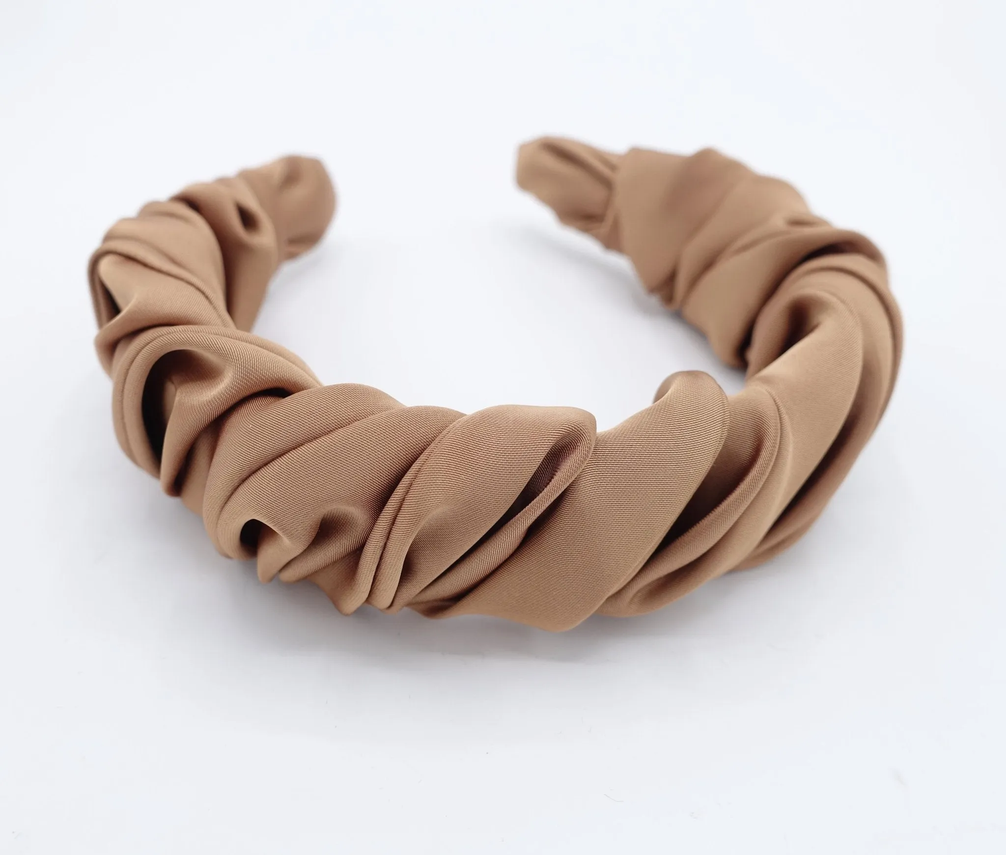 satin spiral wave headband pleated wrap feminine stylish hairband women hair accessory