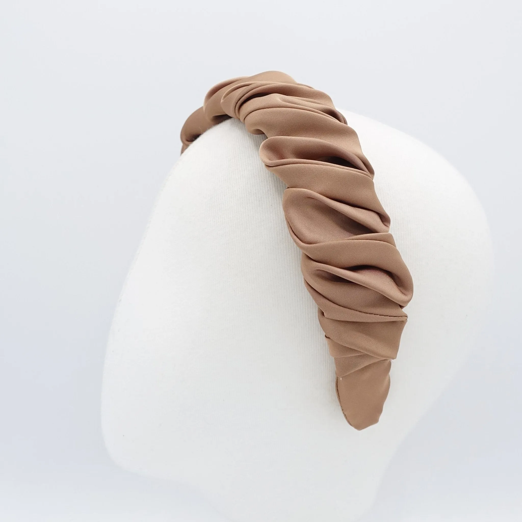 satin spiral wave headband pleated wrap feminine stylish hairband women hair accessory