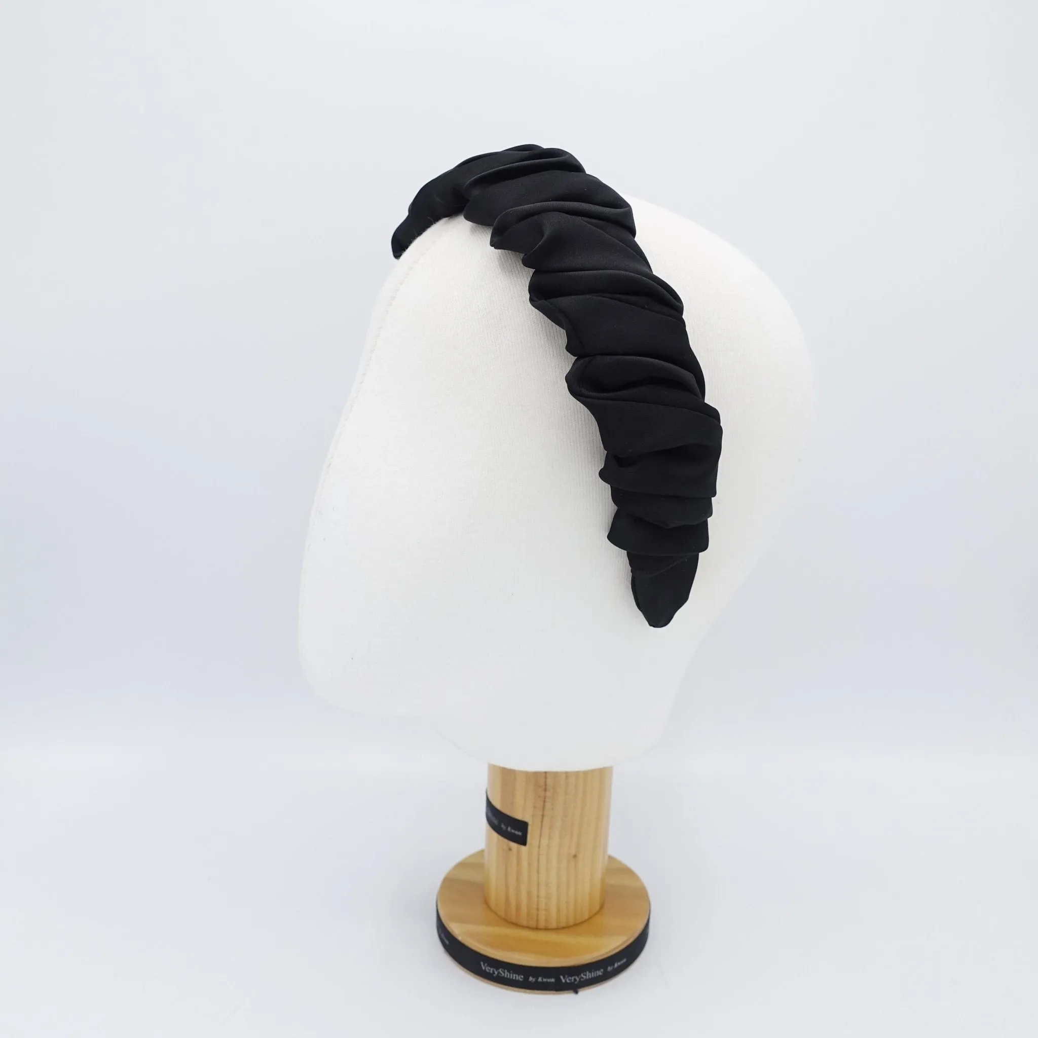 satin spiral wave headband pleated wrap feminine stylish hairband women hair accessory