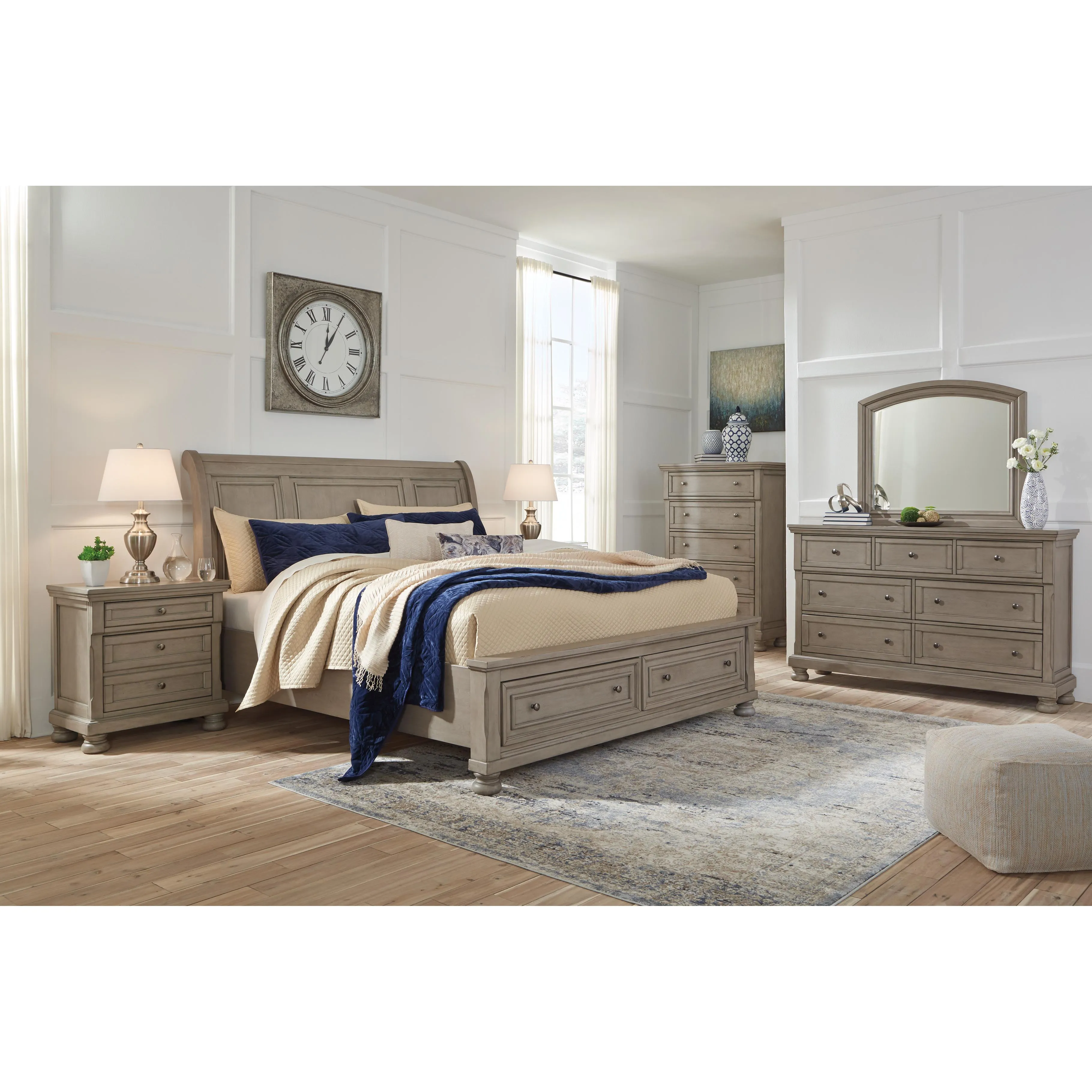 Signature Design by Ashley Lettner California King Sleigh Bed with Storage B733-78/B733-76/B733-95