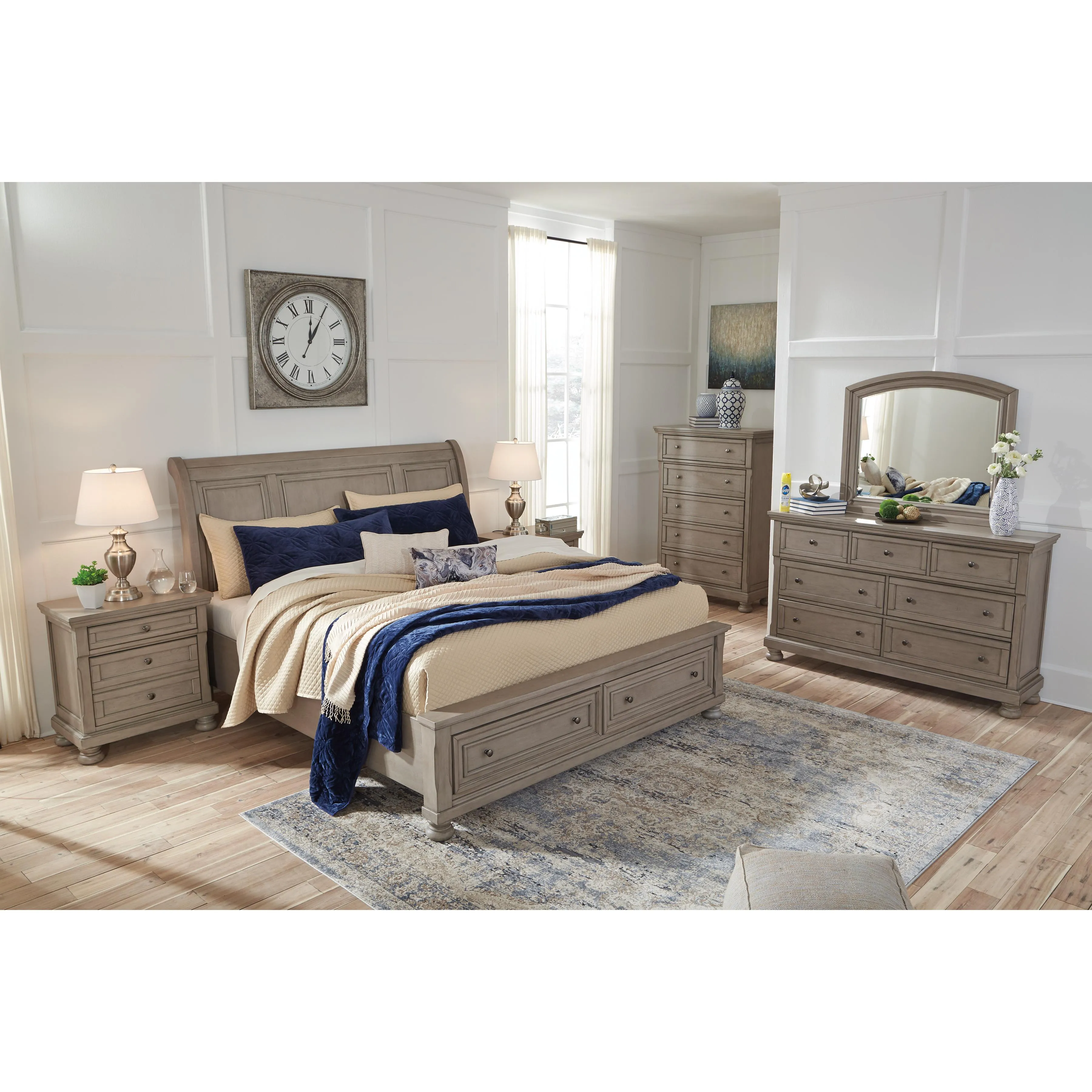 Signature Design by Ashley Lettner California King Sleigh Bed with Storage B733-78/B733-76/B733-95