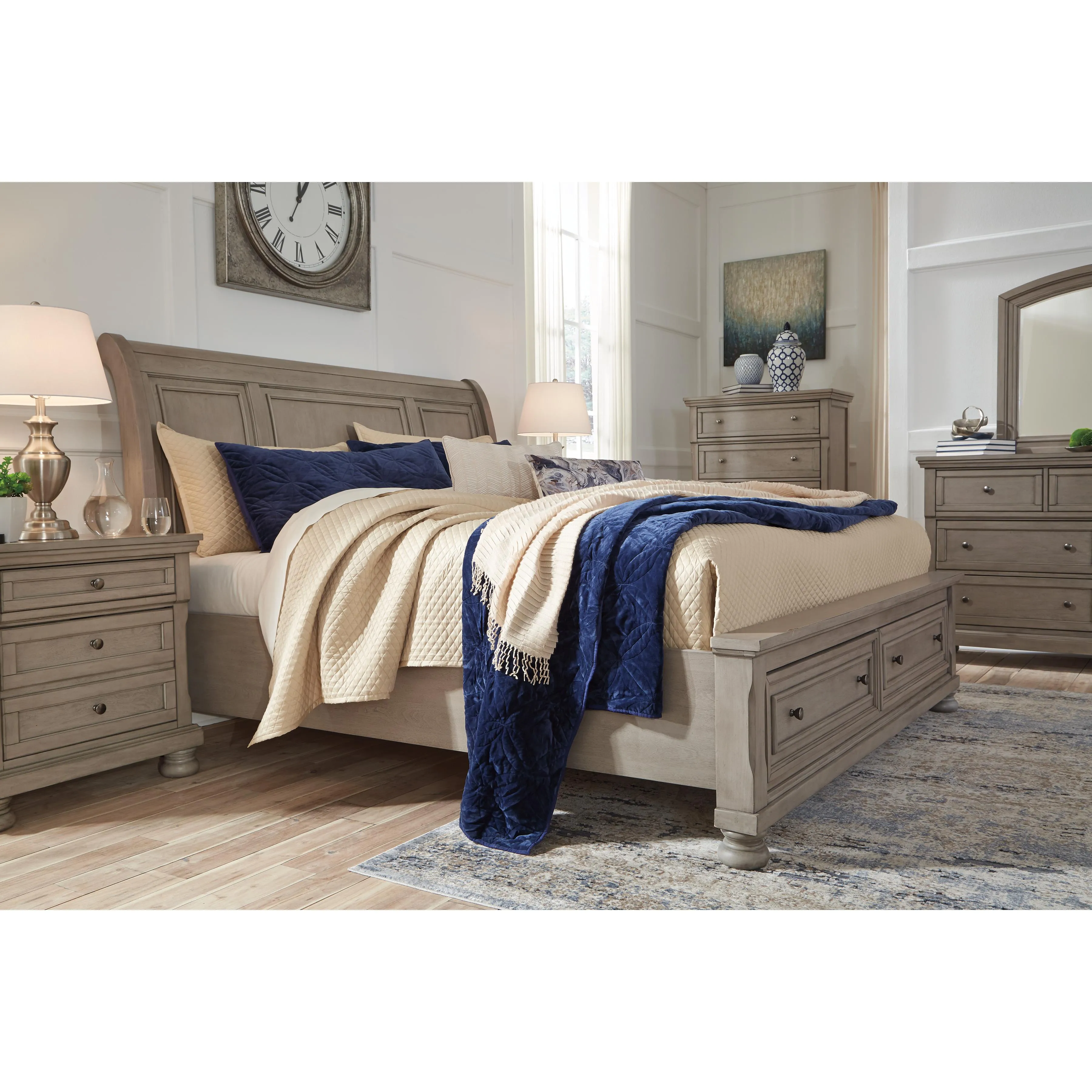 Signature Design by Ashley Lettner California King Sleigh Bed with Storage B733-78/B733-76/B733-95