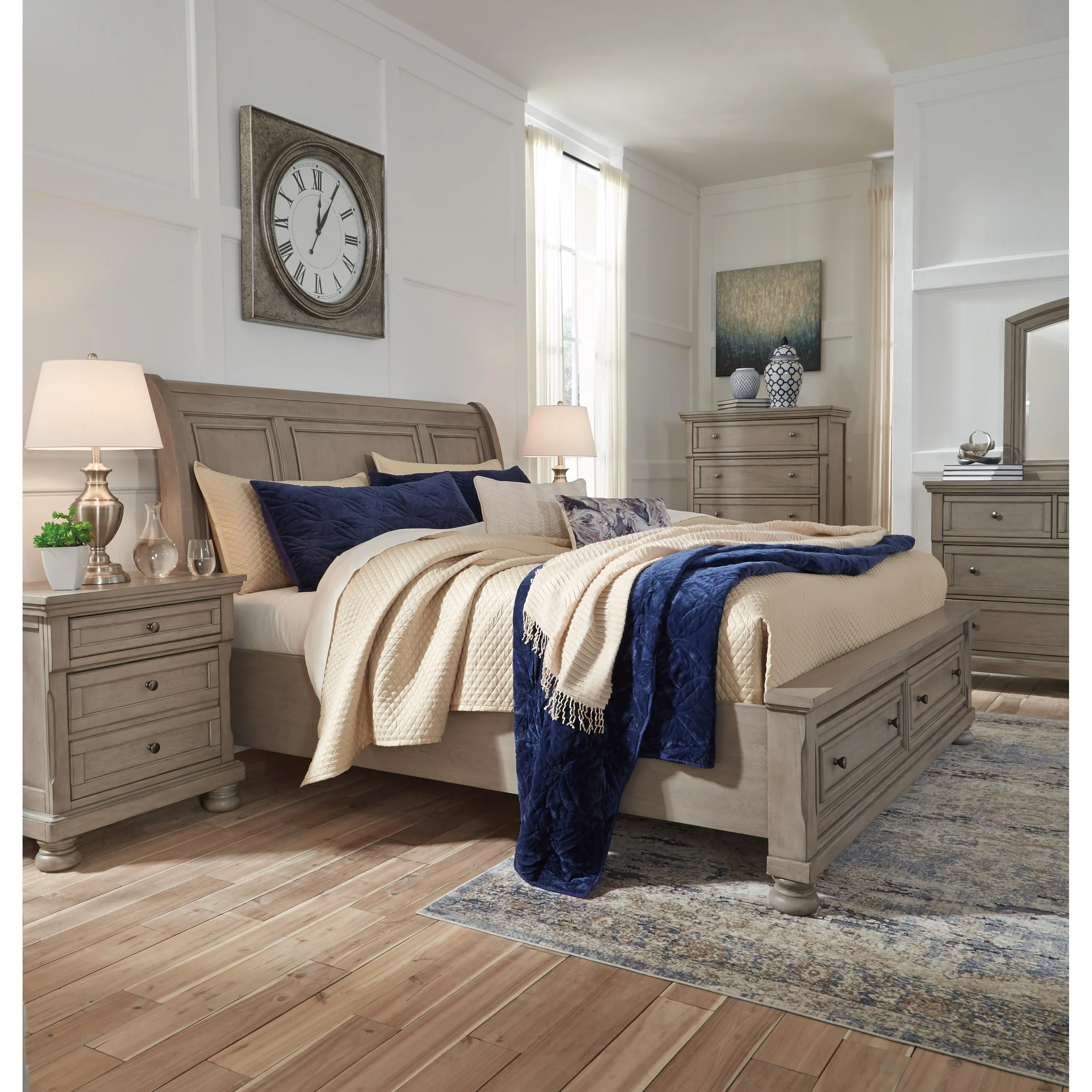 Signature Design by Ashley Lettner California King Sleigh Bed with Storage B733-78/B733-76/B733-95