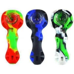 Silicone and Glass Spoon Pipe