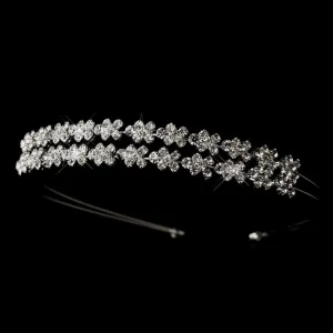 Silver Crystal Double Headband