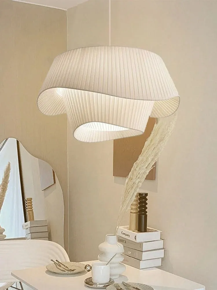 Somerled Smooth Pleated Cloth Pendant Lamp