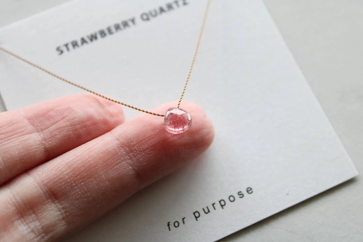 Soulsilk Strawberry Quartz Necklace