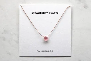 Soulsilk Strawberry Quartz Necklace