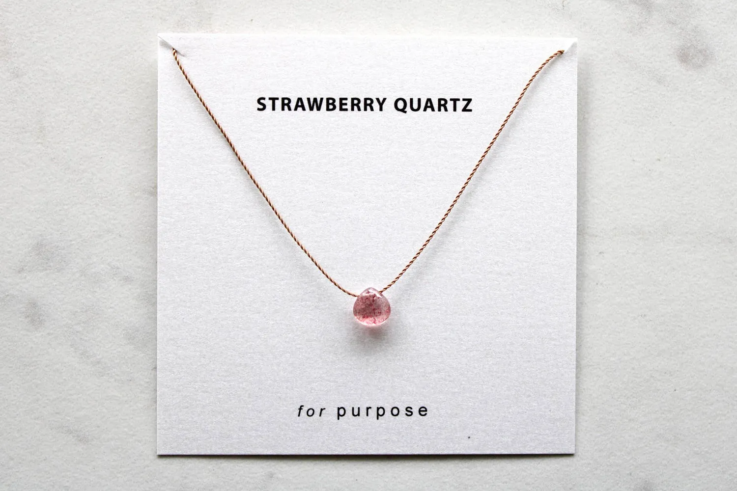 Soulsilk Strawberry Quartz Necklace