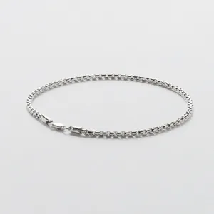 Sterling Silver Box Chain Bracelet - Polished 2.6mm