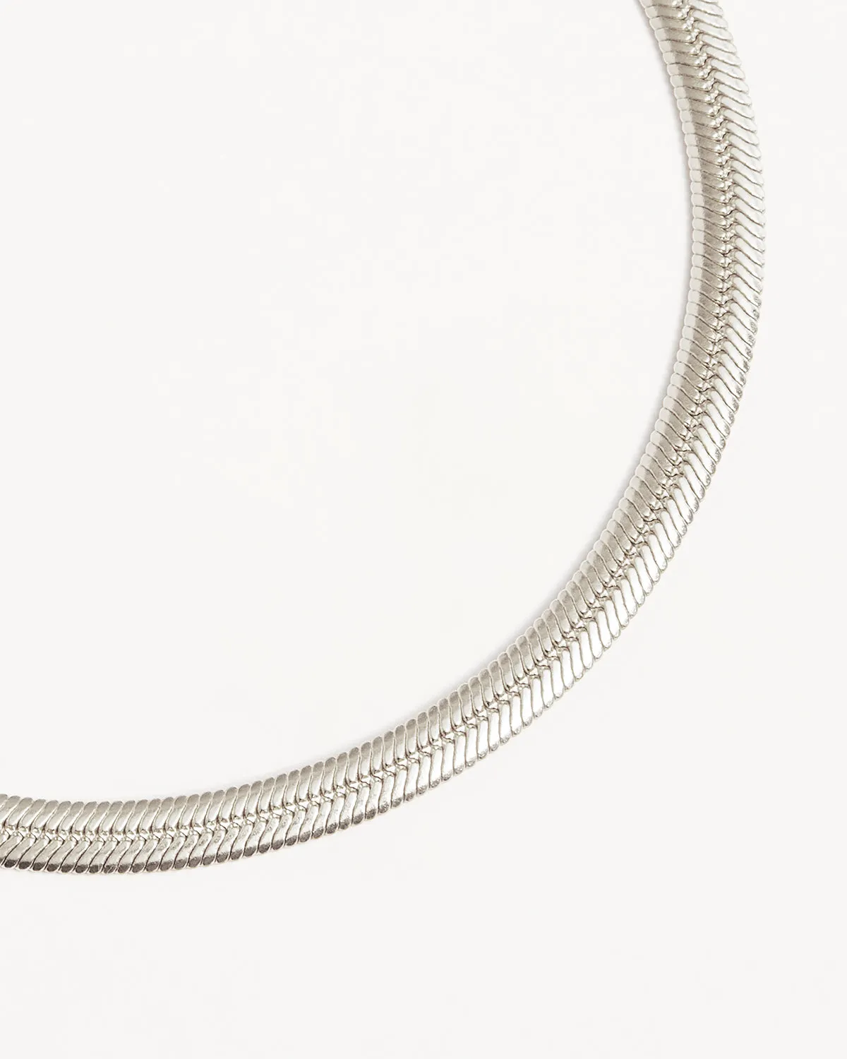 Sterling Silver Herringbone Chain Bracelet