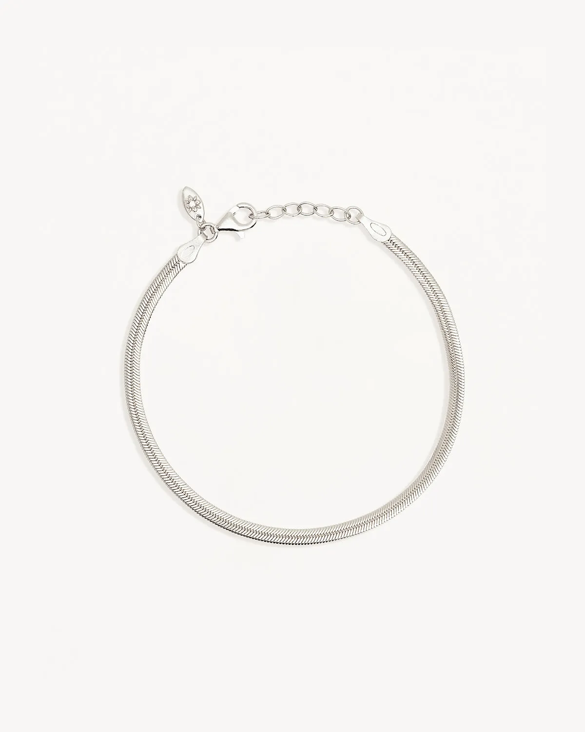 Sterling Silver Herringbone Chain Bracelet