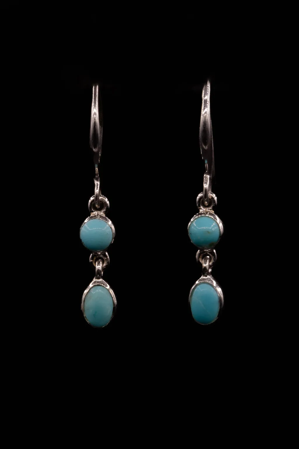 Sterling Silver Larimar Gemstone Drop Earrings