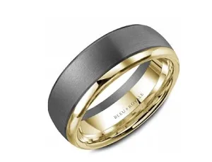 Tantalum and 14K Yellow Gold Men's Wedding Band