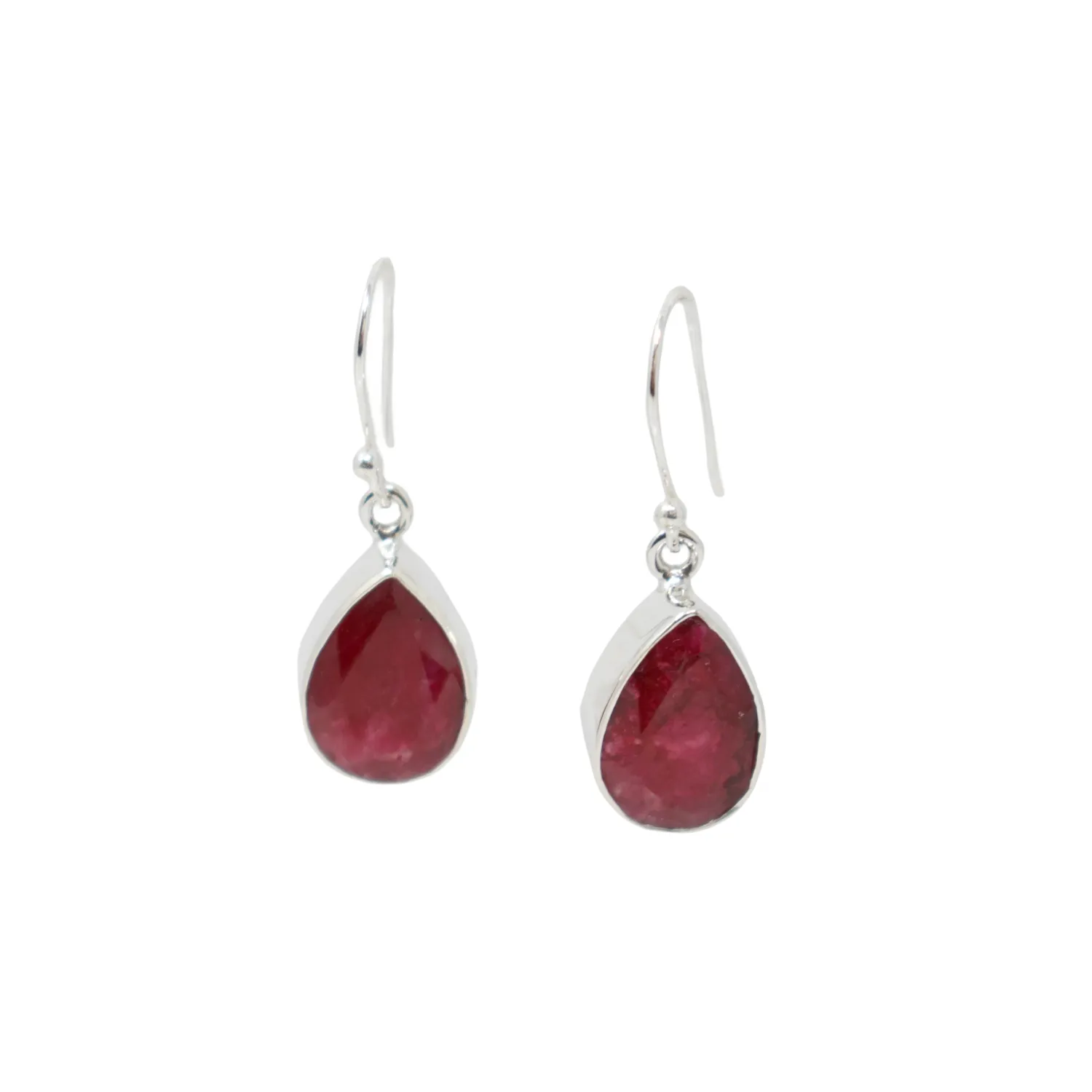 Teardrop Faceted Gemstone Earrings