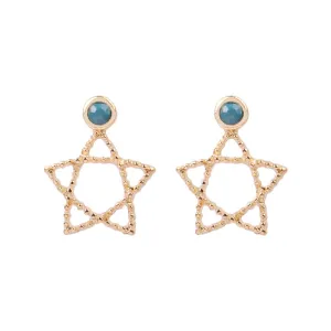 Temperament Simple Hollow Star Wild Geometric Korean Earrings