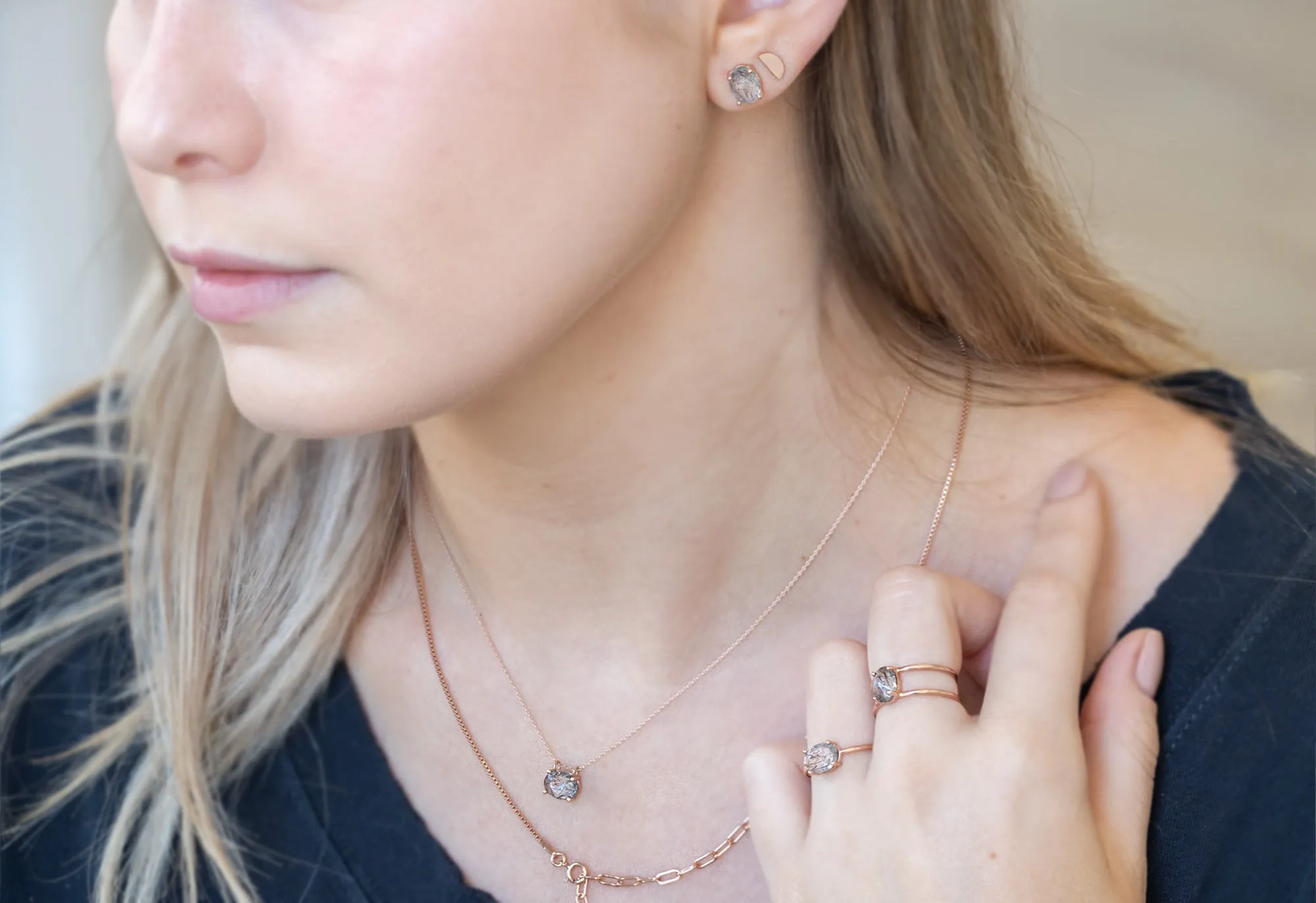 Tourmaline in Quartz Necklace