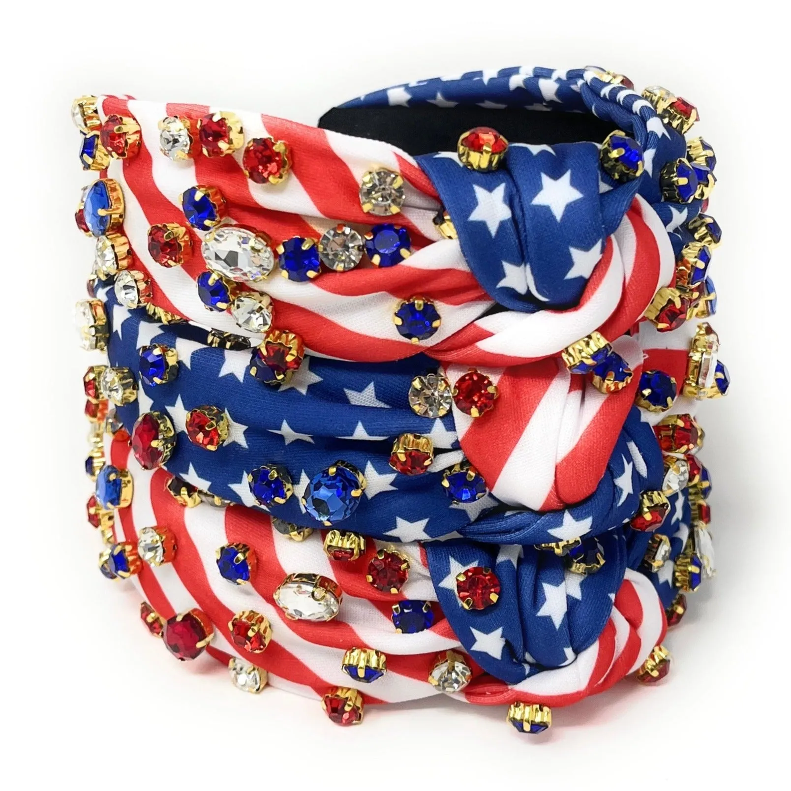 USA Jeweled Knot Headband