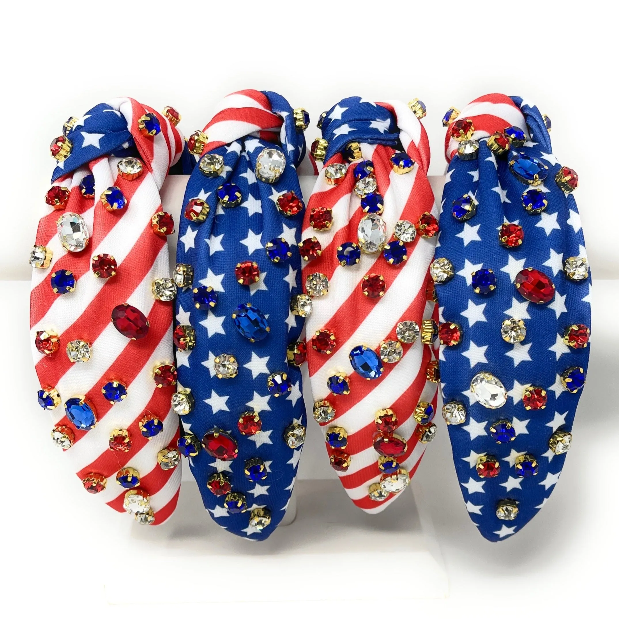 USA Jeweled Knot Headband