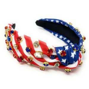 USA Jeweled Knot Headband