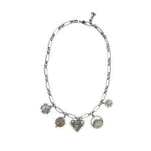 Verona 5 Charm Necklace - Silver